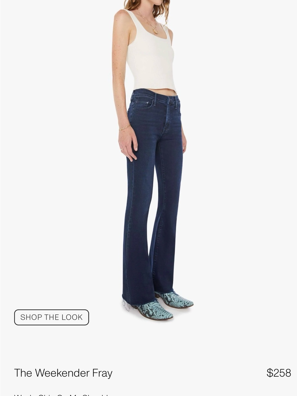 MOTHER The Weekender Fray Women’s Jeans.  Color- chip on my shoulder